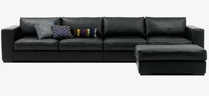 黑色高雅整套沙发免抠