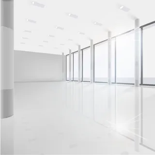 白色立体空旷室内背景高清