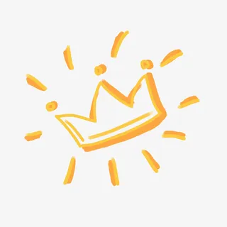 蜡笔皇冠儿童节装饰免抠