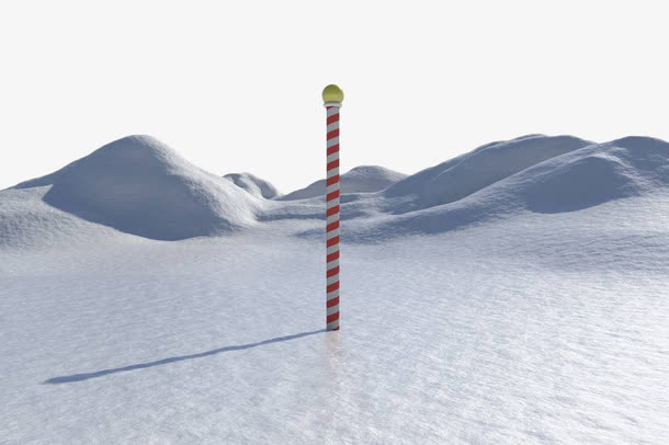 雪地标杆免抠