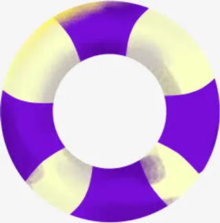 条纹旅行游泳圈卡通免抠