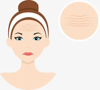 额头长皱纹的女孩免抠