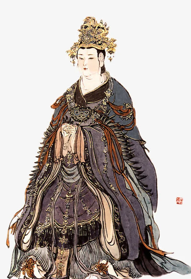 古代皇后肖像免抠