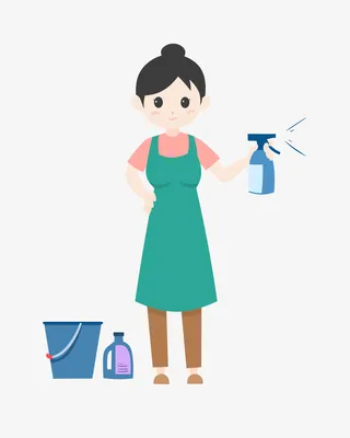 打扫卫生保洁员人免抠