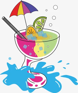 夏日的冰沙矢量图片免抠