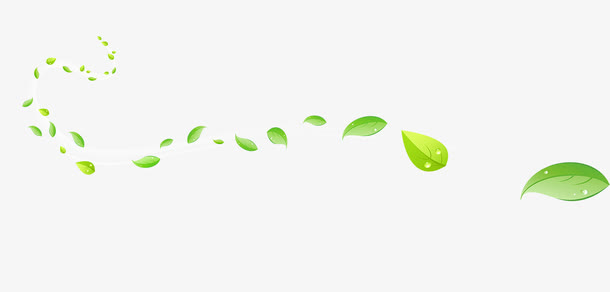 绿叶飞舞漂浮素材免抠