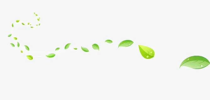 绿叶飞舞漂浮素材免抠