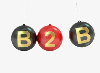 刻有B2B字的球免抠