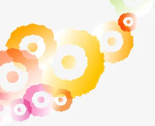 彩色圆圈底纹免抠