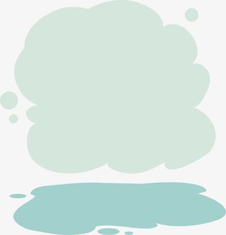 绿色简约云朵边框纹理免抠