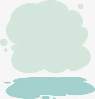 绿色简约云朵边框纹理免抠