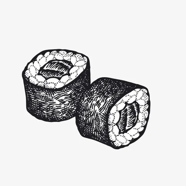线描寿司免抠