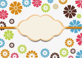 彩色时尚花朵底纹免抠