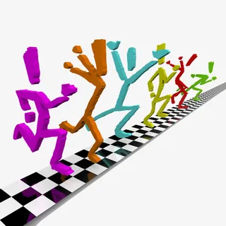 站在起跑线上的3D人免抠 站在起跑线上的3D人免抠
