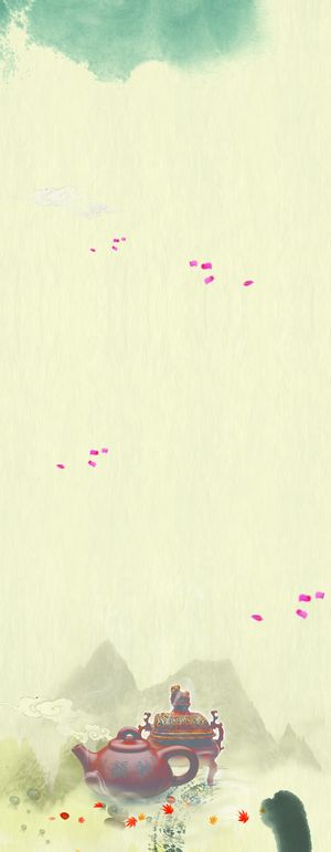 中国风茶文化海报背景素材高清