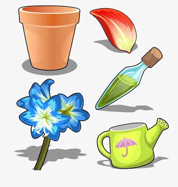 卡通植物肥料透明png免抠