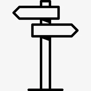 指路标志指向左、右图标免抠