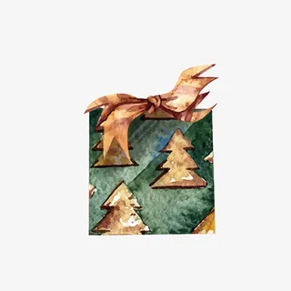 卡通文艺精美礼盒设计包装设计免抠