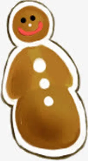 棕色手绘冬季雪人免抠