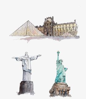 世界名胜古迹免抠