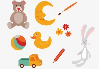 手绘卡通玩具免抠