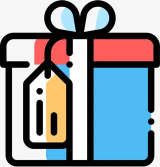 卡通购物送礼可爱礼品盒免抠