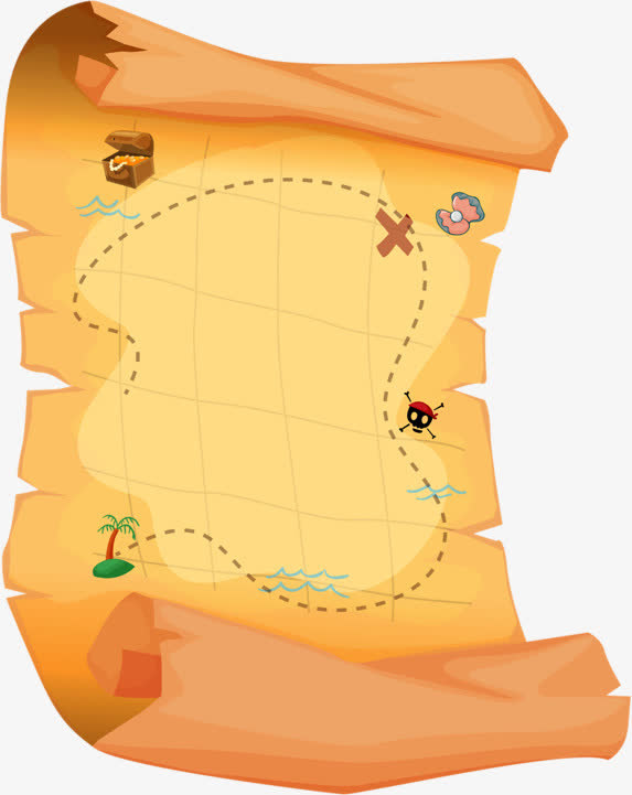 画卷素材羊皮卷素材 卡通卷轴羊免抠