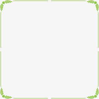 绿色花藤植物框架免抠