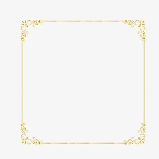 金色创意简约花纹免抠