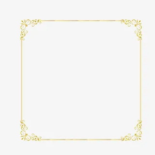 金色创意简约花纹免抠