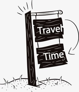 手绘路边指路牌免抠