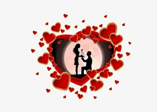 情侣相框设计免抠