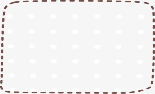 棕色虚线卡通边框免抠
