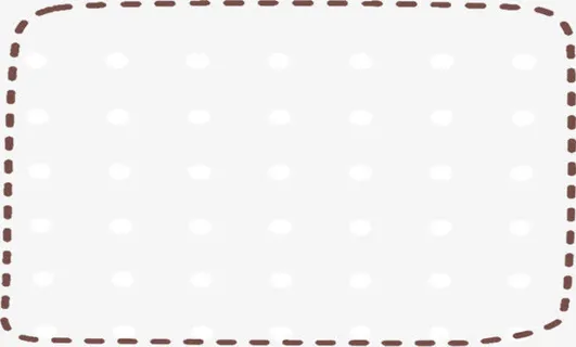 棕色虚线卡通边框免抠