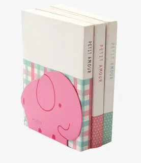 粉色小象书架免抠