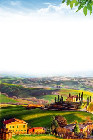 田园风格乡村旅游海报背景素材高清