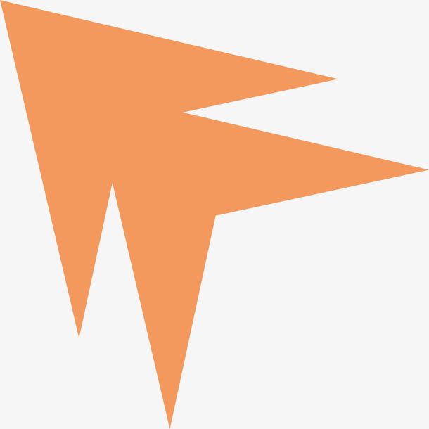 多彩创意黄色燕尾箭头矢量素材免抠