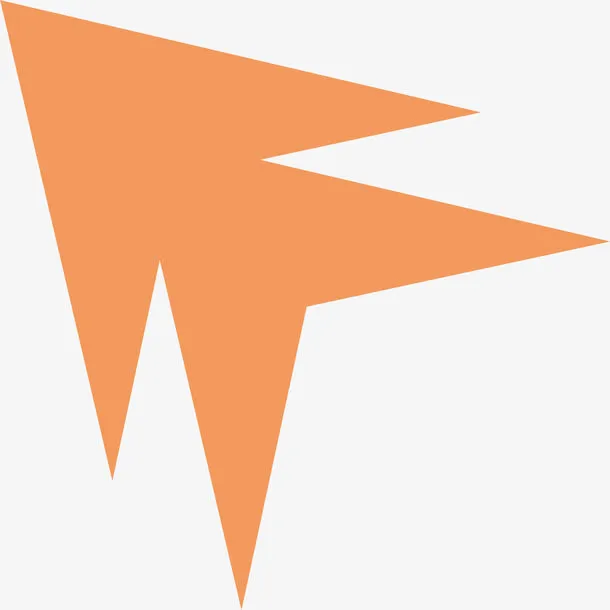 多彩创意黄色燕尾箭头矢量素材免抠