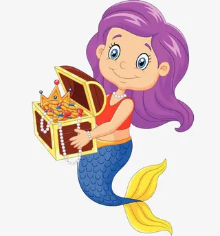 端着财宝的人鱼免抠