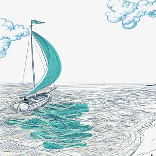 复古风格插画免抠