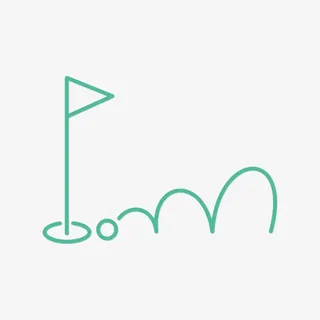 手绘线条高尔夫球洞免抠