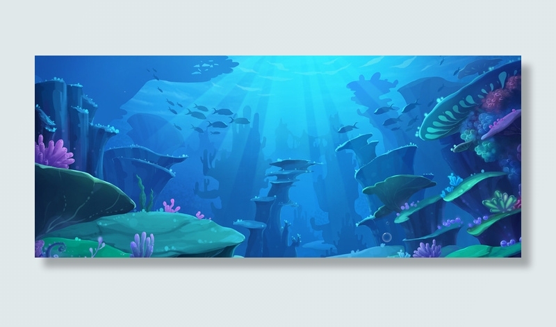 卡通海底世界图片素材高清