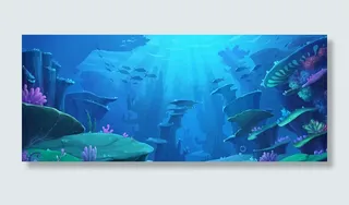 卡通海底世界图片素材高清