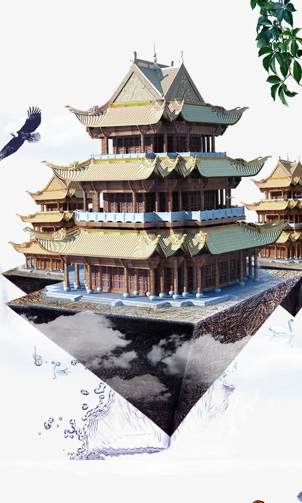 复古建筑免抠