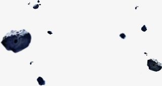 黑色冒险岩石漂浮撞击免抠