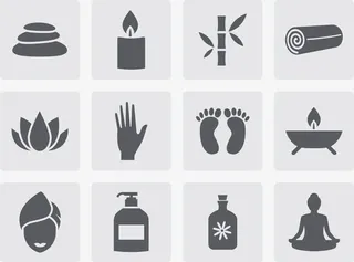 SPA休闲养生素材免抠