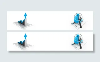 科技商务箭头趋势背景banner免抠