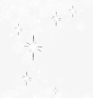 白色闪耀雪花免抠