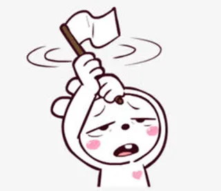 举白旗的兔子免抠