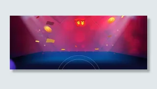 春季上新灯光绚丽紫色浪漫banner高清